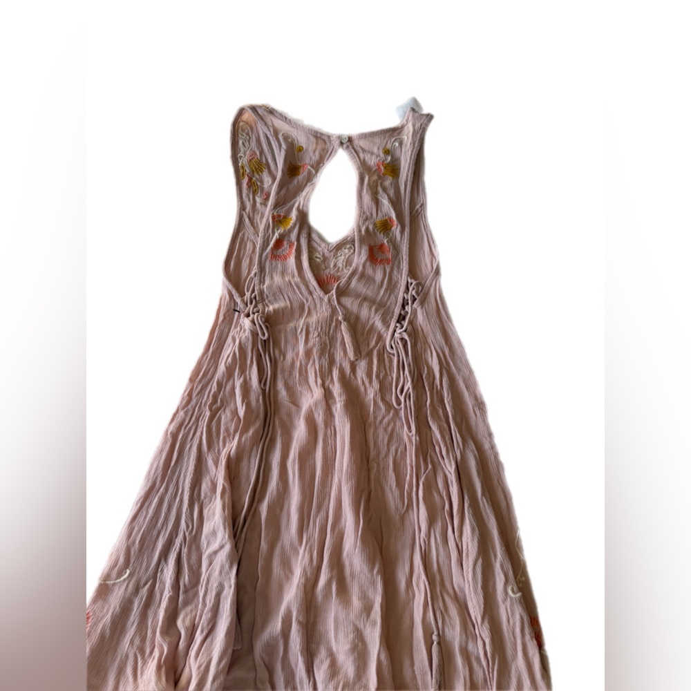 Free People Adelaide festival slip dress Blush XS NWOT - Picture 12 of 16